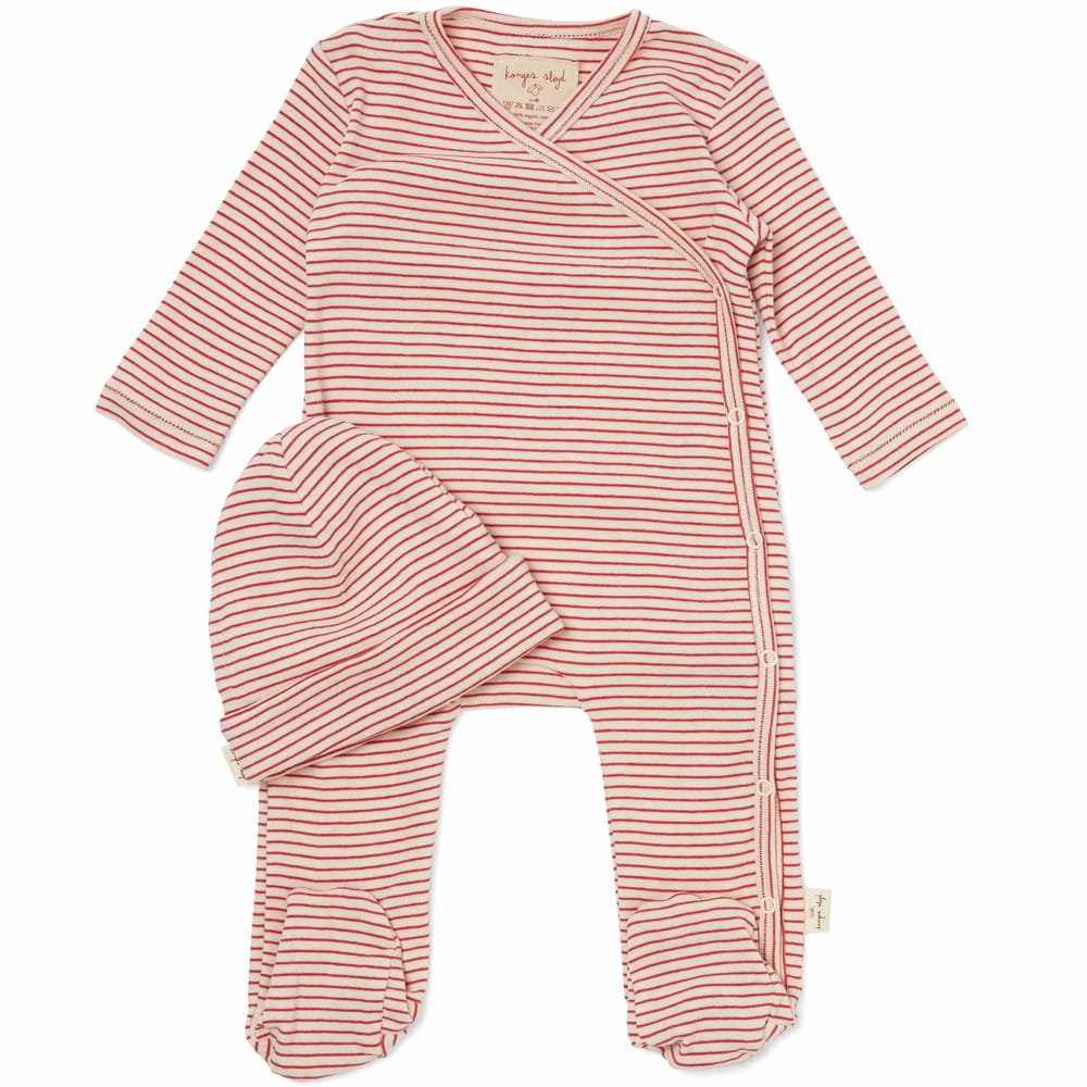 Boxpakje + Babymuts Red Stripe