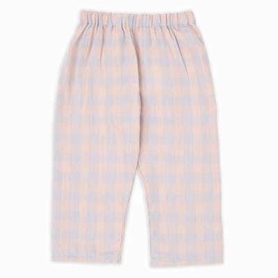 Baggy Capri Pants Hydrangea Check