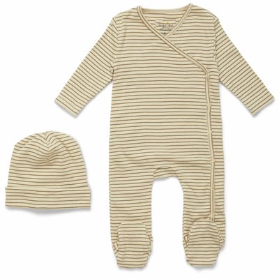 Boxpakje + Babymuts Dijon Stripe