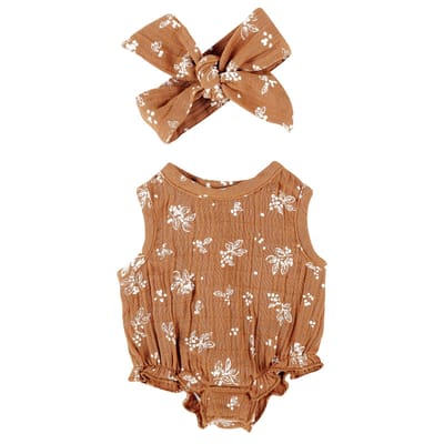 Doll Romper + Haarband Vegetal Nut