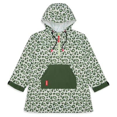 Green Leopard Rain Poncho