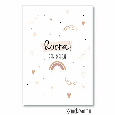 Hoera! Een Meisje - Regenboog