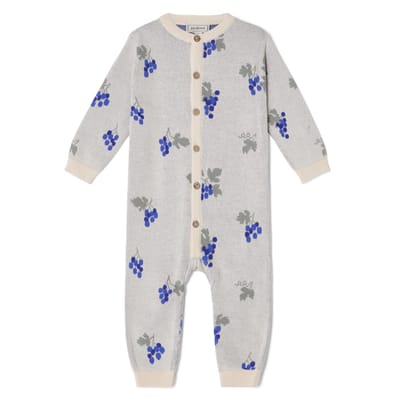 Knitted Onesie Grapes Ecru