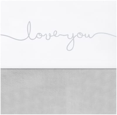 Laken 120x150 Love You Grey