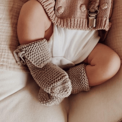 MARCO Booties Knitted - Stone