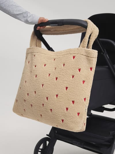 Mom Bag Teddy Ecru Hearts