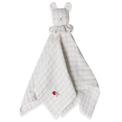 Muslin Bear Cuddle Cloth - Gingham Sky Blue