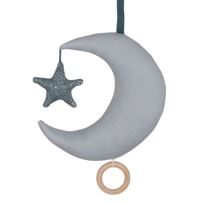 Muziekmobiel Maan Baby Blue