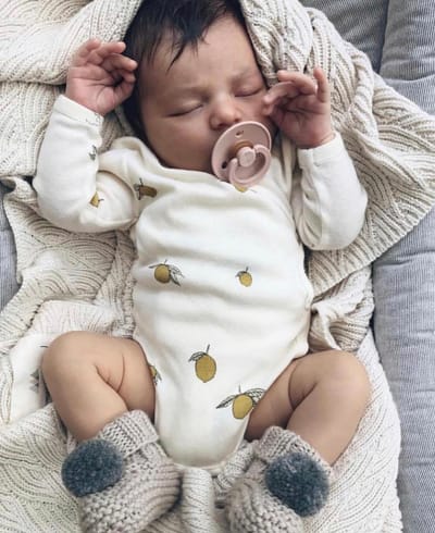 Newborn Romper Lemon