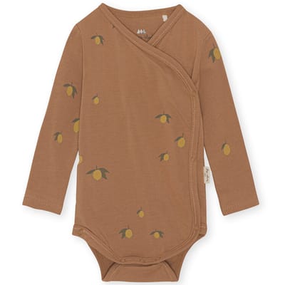 Newborn Romper Lemon Brown