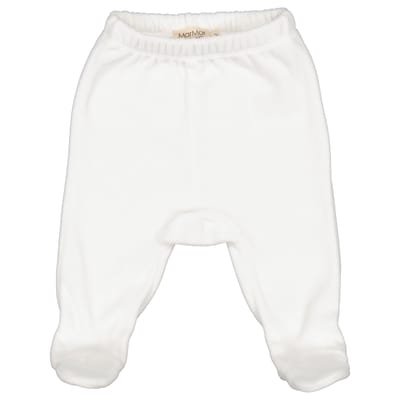 Piza Broekje Velvet (Footed) - White