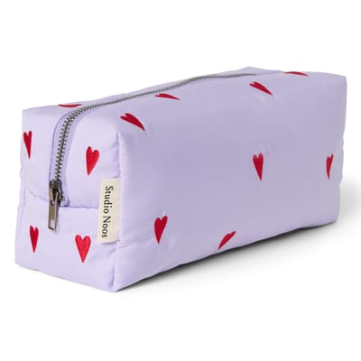 Puffy Pouch Purple Hearts