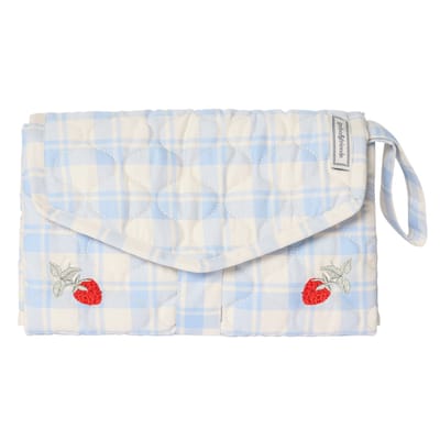 Quilted Change To Go - Plaid Sky Blue