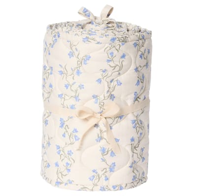 Quilted Crib Bumper Bell Flower