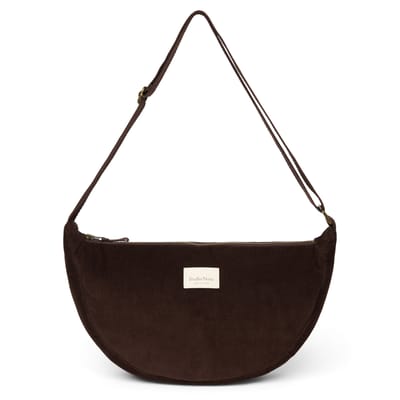 Rib Puffy Adult Fanny Pack Dark Brown