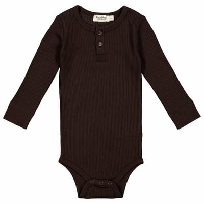 Romper Modal Rib - Dark Chocolate
