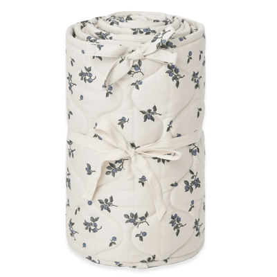 Satin Quilted Crib Bumper Bluebell
