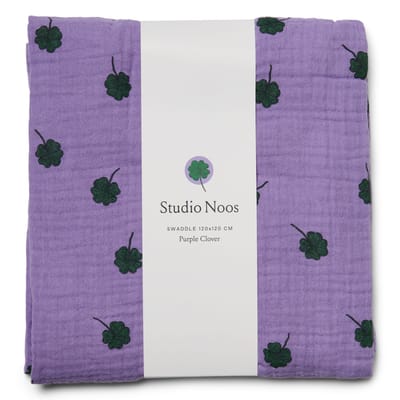 Swaddle 120x120 cm Purple Clover - Large