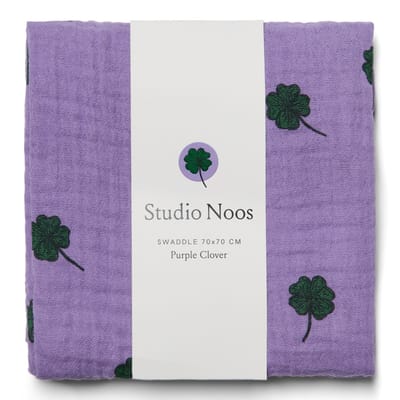 Swaddle 70x70 cm Purple Clover - Medium