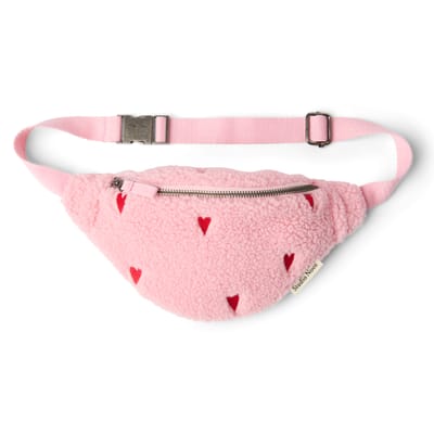 Teddy Mini Fanny Pack - Light Pink Hearts