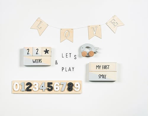 Houten Blokken 'My First Moments' Pink
