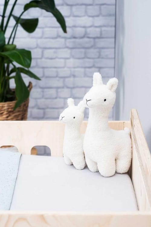 Knuffel XL Lama White