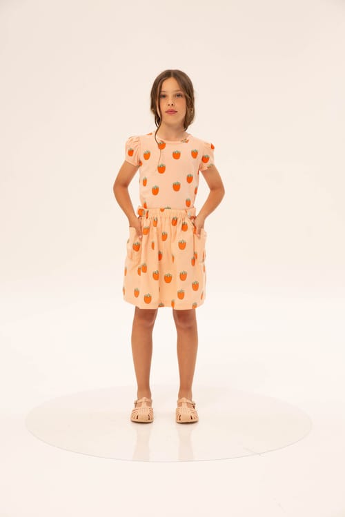 Puff Sleeves Top Persimmon