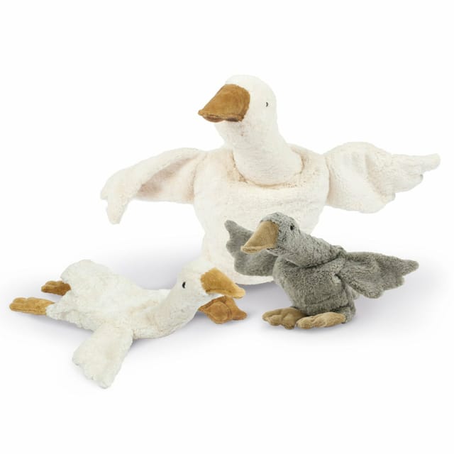 Cuddly Animal Goose Small White
