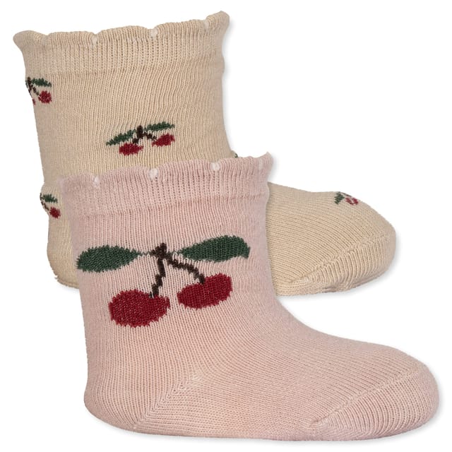 Jacquard Socks - Cherry (2 pack)