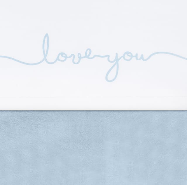 Laken 120x150 Love You Blue