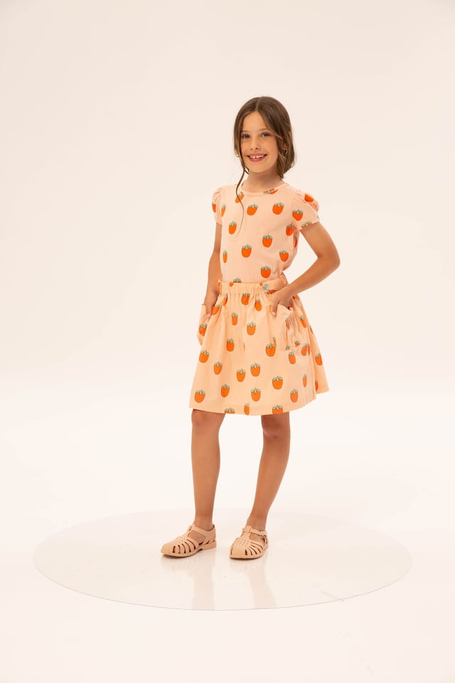 Puff Sleeves Top Persimmon