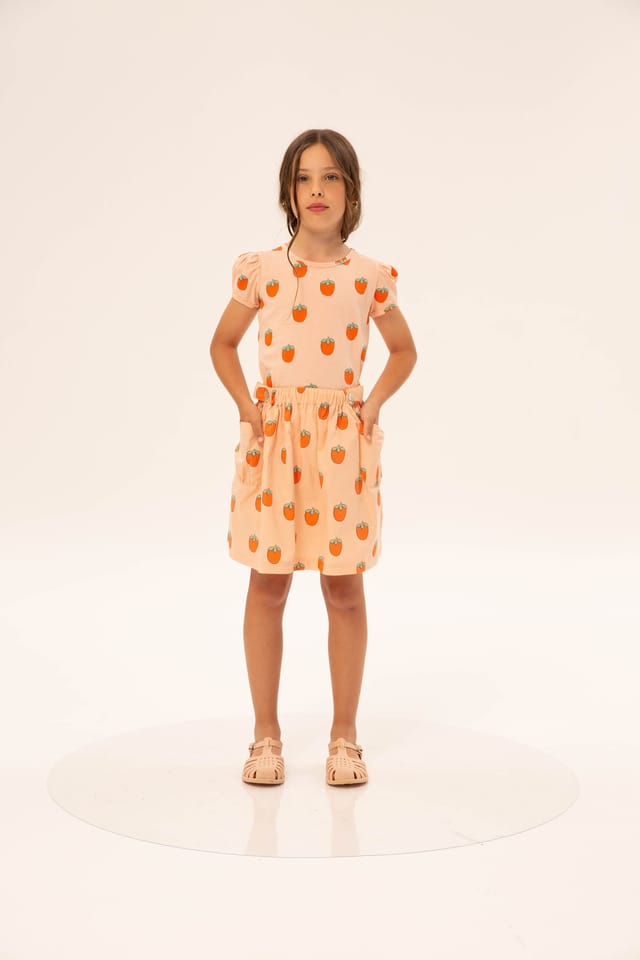 Puff Sleeves Top Persimmon